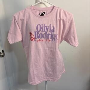 Olivia Rodrigo Shirt Girls L Spills Her Guts Tour Tee Butterfly Concert Band